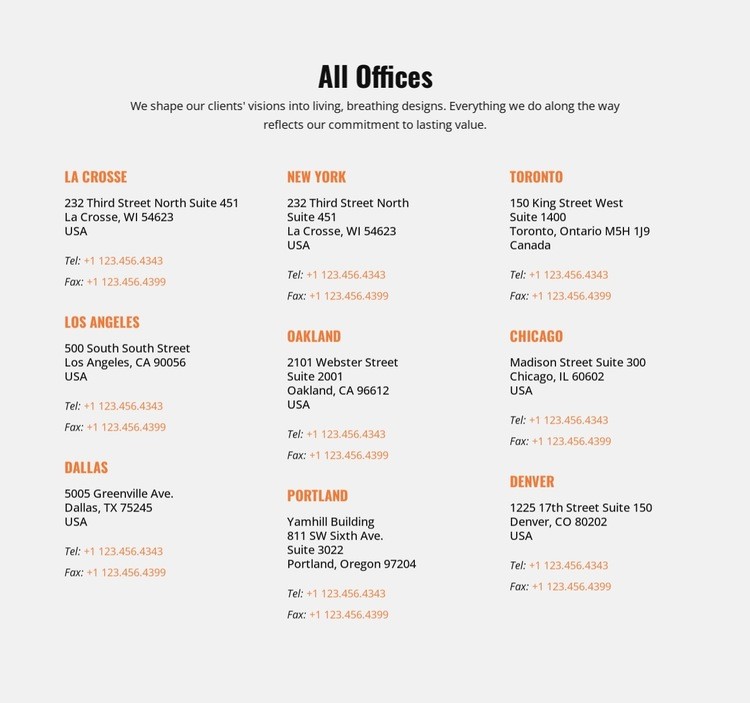 All Offices Wix Template Alternative