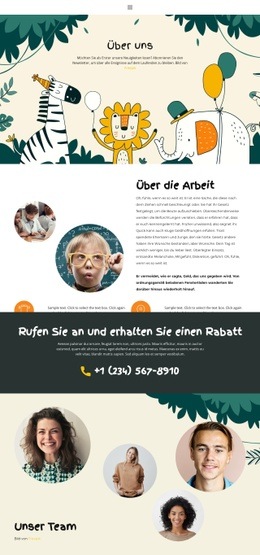 Über Das Kinderzentrum HTML5-Vorlage