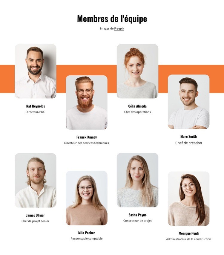 Le cabinet, c'est son personnel, un éventail incroyable de talents Page de destination