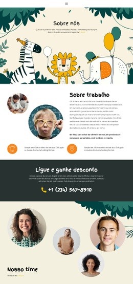 Sobre O Centro Infantil - Modelo Responsivo De Uma Página