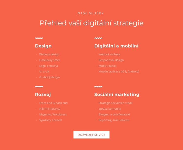 Design, vývoj, marketing Šablona CSS