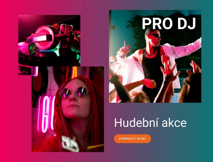 Hudební akce Šablona webové stránky