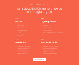 Diseño, Desarrollo, Marketing: Plantilla De Página HTML