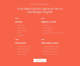 Diseño, Desarrollo, Marketing Plantilla De Una Página