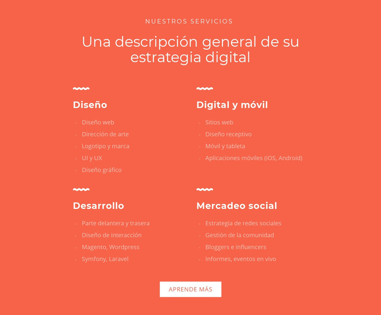 Diseño, desarrollo, marketing Tema de WordPress