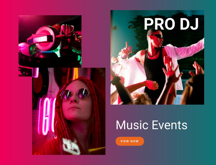 Music events Homepage Design
