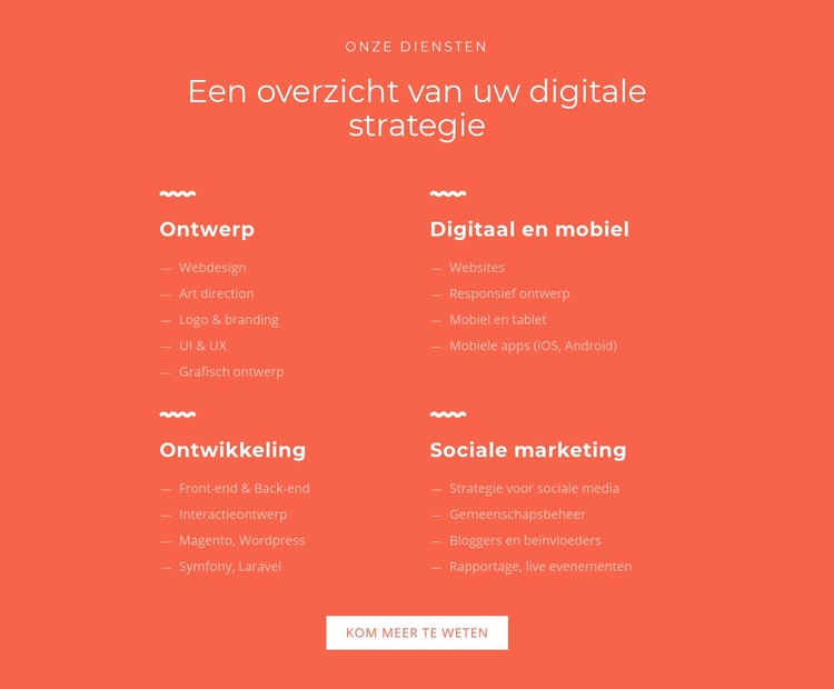 Ontwerp, ontwikkeling, marketing CSS-sjabloon