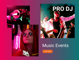 Music Events One Page Template