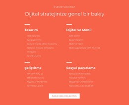 Tasarım, Geliştirme, Pazarlama - Ücretsiz Tek Sayfalık Web Sitesi