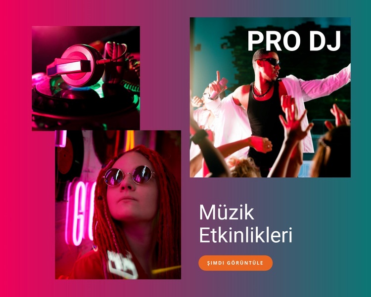 Müzik etkinlikleri Web Sitesi Oluşturucu Şablonları