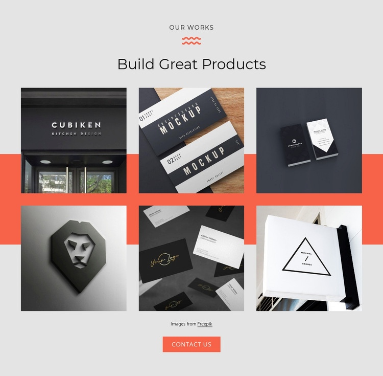 Build great products Web Page Design