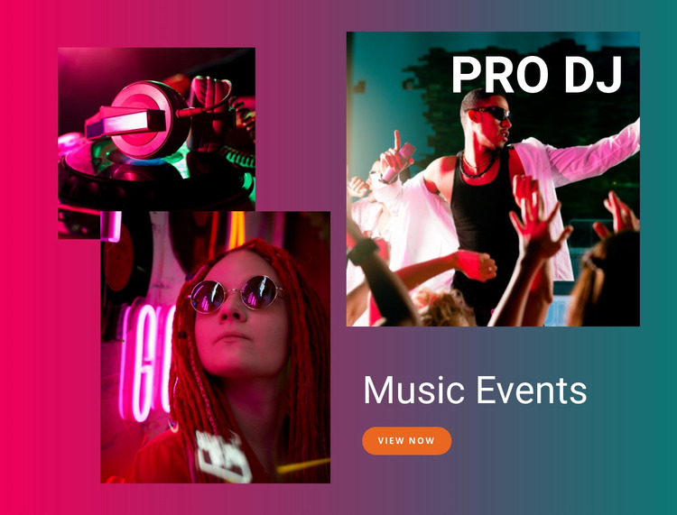 Music events WordPress Website Builder