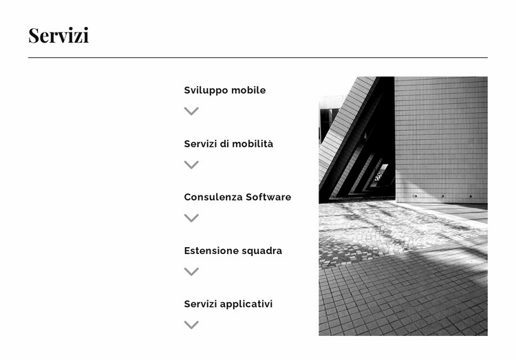 Cinque direzioni Costruttore di siti web HTML