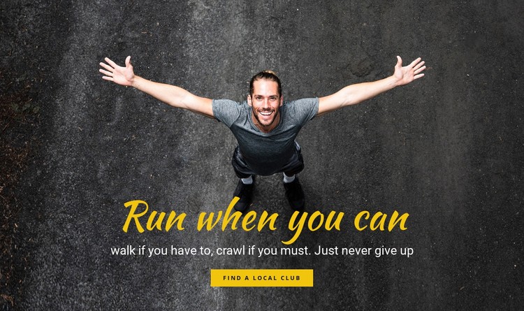 Running motivation CSS Template