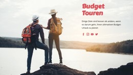 Budget Reisetouren CSS-Vorlage Kostenlos Herunterladen