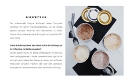 Website-Design Für Rezepte Für Eiscreme