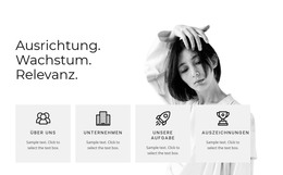 HTML-Website Für Vier Bereiche