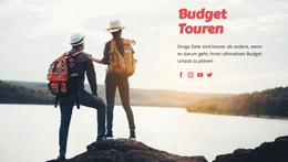 Seiten-HTML Für Budget Reisetouren