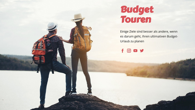 Budget Reisetouren Joomla Vorlage