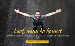 Laufmotivation - Kostenlose Website-Vorlage