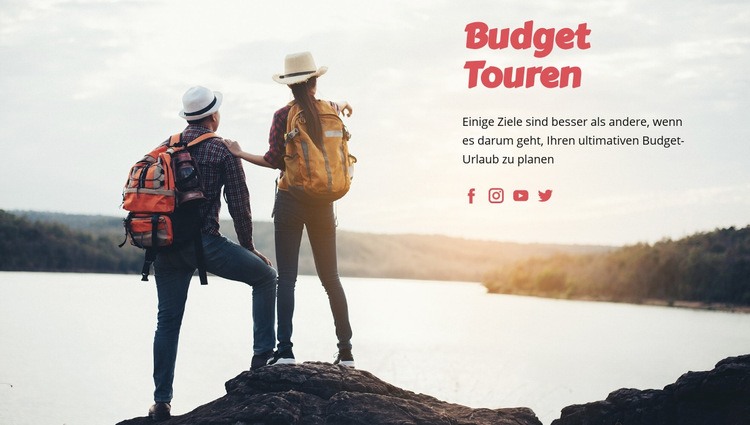Budget Reisetouren Website Builder-Vorlagen