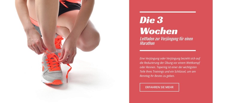 Sich für einen Marathon verjüngen Website design