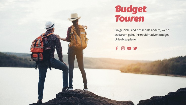 Budget Reisetouren Website design
