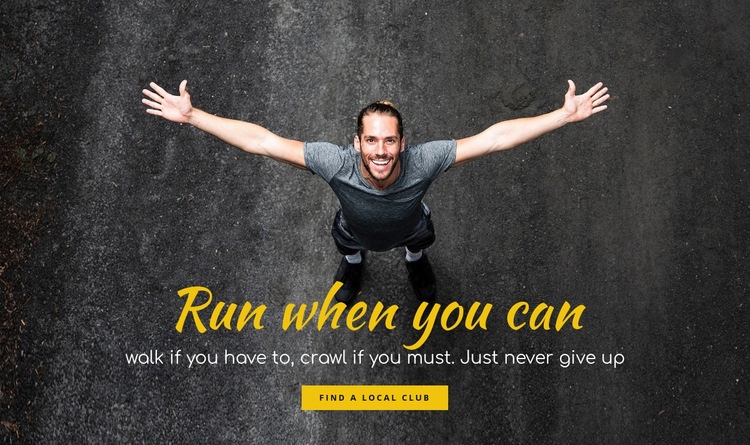 Running motivation Elementor Template Alternative