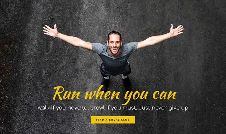 Running motivation Homepage Design