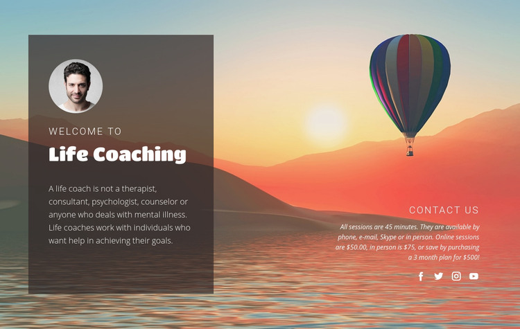 Life coaching  Homepage Design