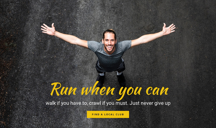 Running motivation HTML5 Template