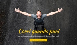 Esecuzione Di Motivazione - Modello Di Sito Web Gratuito
