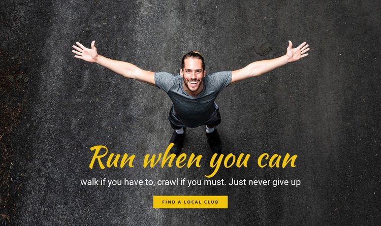 Running motivation Joomla Page Builder