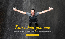 Running Motivation - Custom One Page Template