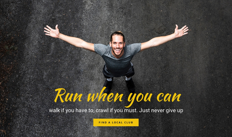 Running motivation One Page Template
