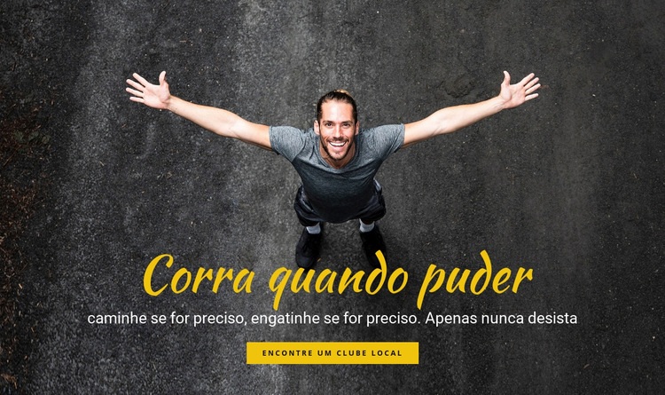 Motivação de corrida Design do site