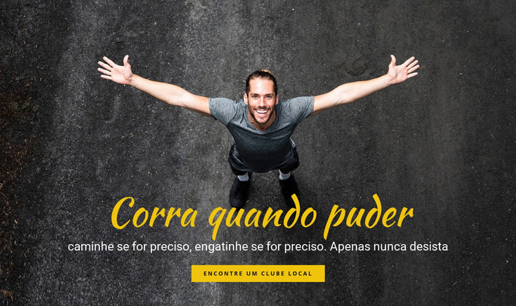 Motivação de corrida Modelo de site