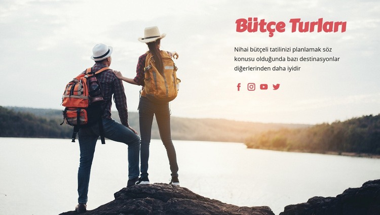 Bütçe seyahat turları HTML5 Şablonu