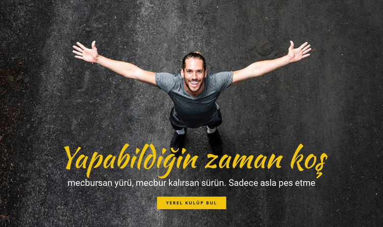 Koşu motivasyonu Web Sitesi Şablonu