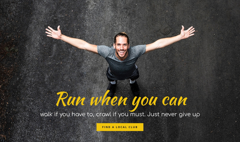Running motivation Web Page Design