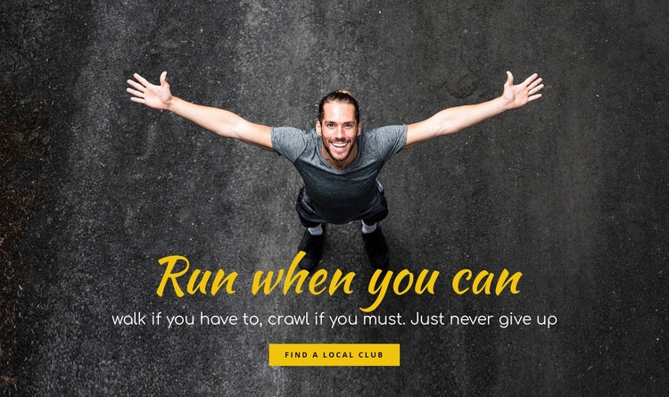 Running motivation Webflow Template Alternative