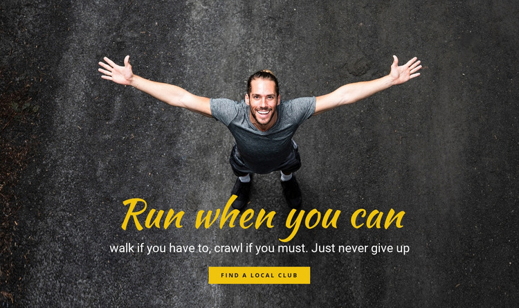 Running motivation Website Design
