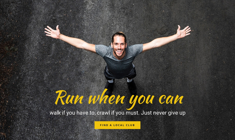 Running motivation Website Mockup