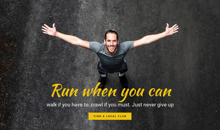 Running motivation Website Template