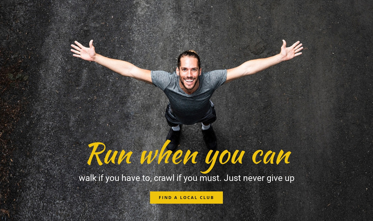 Running motivation WordPress Website Builder