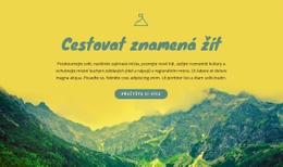 Návrh Stránky HTML Pro Motivace K Cestování