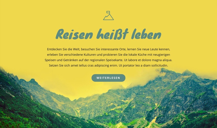 Motivationen für das Reisen Eine Seitenvorlage