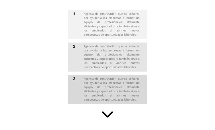 Tres pasos detallados Plantilla CSS