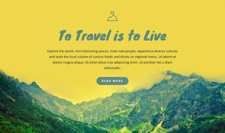 Motivations for travel HTML Template
