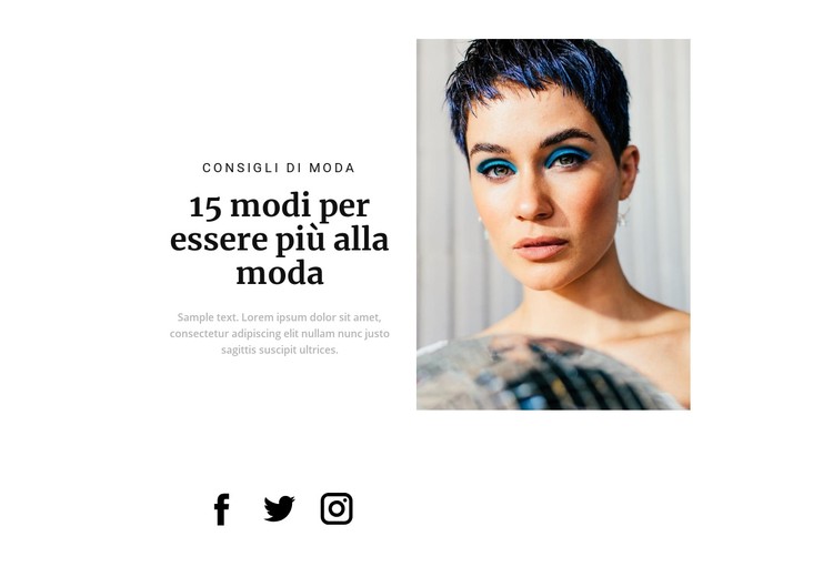 Tendenze del trucco alla moda Modello CSS